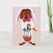 Cartes Pour Fêtes Annuelles Dachshund Easter Bunny (Devant)