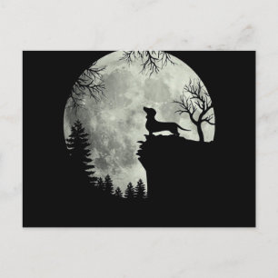 Cartes Pour Fêtes Annuelles Dachshund Et Lune Halloween