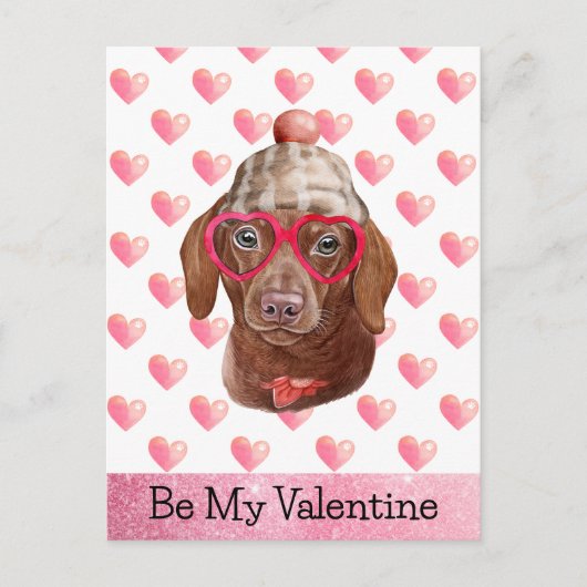 Cartes Pour Fêtes Annuelles Dachshund Funny Be My Valentine Dog Valentine Vale (Devant)