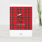 Cartes Pour Fêtes Annuelles Dachshund Noël Santa Hat (Dos)