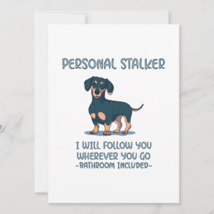 Cartes Pour Fêtes Annuelles Dachshund Personal Stalker