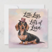 Cartes Pour Fêtes Annuelles Dachshund Petits Jambes Beaucoup d'amour (Devant)