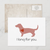 Cartes Pour Fêtes Annuelles Dachshund Saint-Valentin (Devant / Derrière)