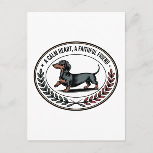 Cartes Pour Fêtes Annuelles Dachshund Un cœur calme, un ami fidèle