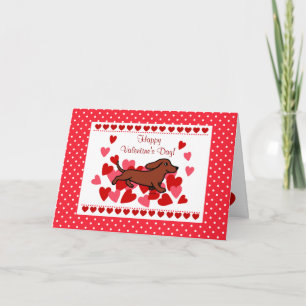 Cartes Pour Fêtes Annuelles Dachshund Valentine Caricature