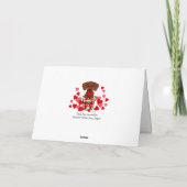 Cartes Pour Fêtes Annuelles Dachshund Valentine Caricature (Dos)