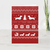 Cartes Pour Fêtes Annuelles Dachshunds Noël Sweater Motif vacances Noël (Devant)