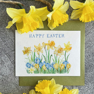 Cartes Pour Fêtes Annuelles Daffodiles du jardin de printemps Joyeux Pâques