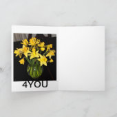 Cartes Pour Fêtes Annuelles daffodill est éternel (Intérieur)