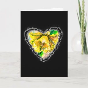 Cartes Pour Fêtes Annuelles Daffodique Coeur Valentine Love Romance Card