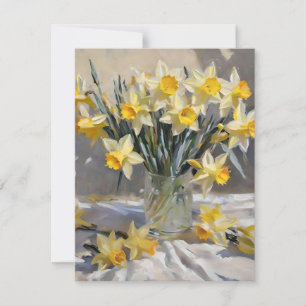 Cartes Pour Fêtes Annuelles Daffodiques de Pâques F - Huiles