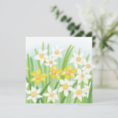 Cartes Pour Fêtes Annuelles Daffodiques de printemps (Debout devant)