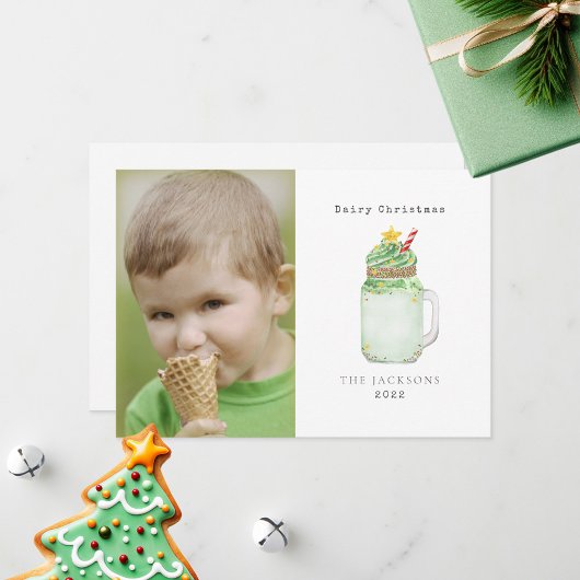 Cartes Pour Fêtes Annuelles Dairy Christmas Tree Milkshake Noël