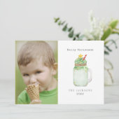 Cartes Pour Fêtes Annuelles Dairy Noël Tree Milkshake Noël (Debout devant)