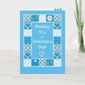 Cartes Pour Fêtes Annuelles Daisy Chains Patchwork Missing You Valentines (Devant)