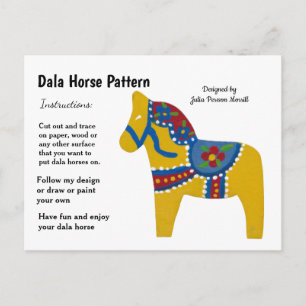 Cartes Pour Fêtes Annuelles Dala Horse Motif à partager