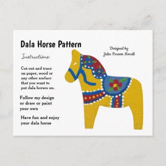 Cartes Pour Fêtes Annuelles Dala Horse Motif à partager