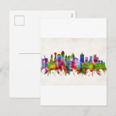 Cartes Pour Fêtes Annuelles Dallas Texas Skyline (Devant / Derrière)