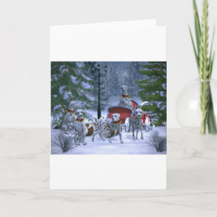 Cartes Pour Fêtes Annuelles Dalmates de vacances