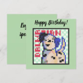 Cartes Pour Fêtes Annuelles Dalmatian, dalmatien, Pixel Art, pixel art (Devant / Derrière)