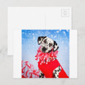 Cartes Pour Fêtes Annuelles Dalmatie de Noël (Devant / Derrière)