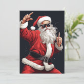 Cartes Pour Fêtes Annuelles Dancing Rocker Père Noël (Debout devant)