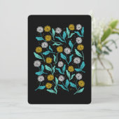 Cartes Pour Fêtes Annuelles Dandelion de printemps Fleurs et design Feuille (Debout devant)