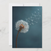 Cartes Pour Fêtes Annuelles Dandelion Greeting Card on a Blue Background (Devant)