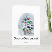 Cartes Pour Fêtes Annuelles Dandie Dinmont Terrier Noël (Dos)