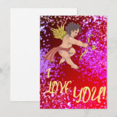 Cartes Pour Fêtes Annuelles Dangereux Cupidon, Saint-Valentin, Amour (Devant / Derrière)