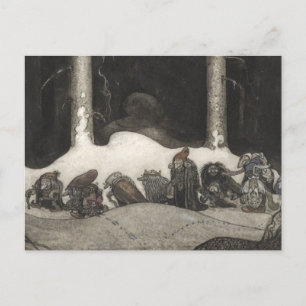 Cartes Pour Fêtes Annuelles Dans la nuit de Noël 1913 par John Bauer