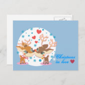 Cartes Pour Fêtes Annuelles dans l'amour (Devant / Derrière)