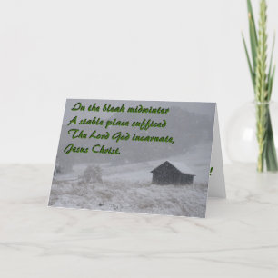 Cartes Pour Fêtes Annuelles Dans le bleak midwinter, a stable.