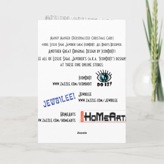 Cartes Pour Fêtes Annuelles Dans Le Manger - Personnalisé (Dos)