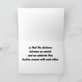 CARTES POUR FÊTES ANNUELLES **DANS LES MILES** À NOËL CETTE ANNÉE (Intérieur)