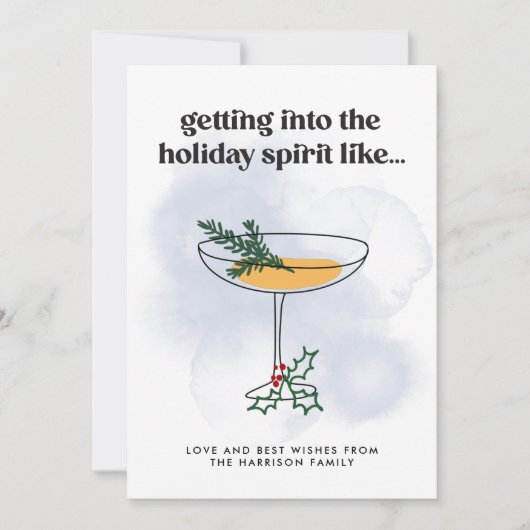 Cartes Pour Fêtes Annuelles Dans l'esprit Whiskey Cocktail Drôle minimal (Devant)