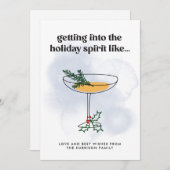 Cartes Pour Fêtes Annuelles Dans l'esprit Whiskey Cocktail Drôle minimal (Devant / Derrière)