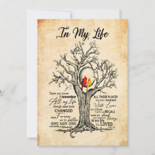 Cartes Pour Fêtes Annuelles Dans ma vie Je me souviens de toute ma vie tous