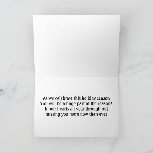 CARTES POUR FÊTES ANNUELLES DANS NOS COEURS / MISS U À NOËL (Intérieur)