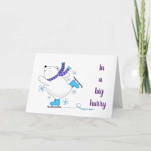 CARTES POUR FÊTES ANNUELLES DANS UN GRAND HURRY POUR SOUHAITER QUE VOUS JOUIEZ (Devant)