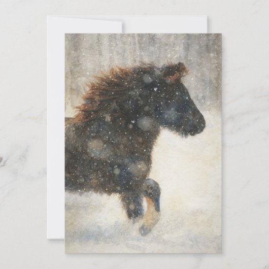 Cartes Pour Fêtes Annuelles Danse à travers la neige (Devant)