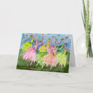 Cartes Pour Fêtes Annuelles Danse de casse-noix des fleurs