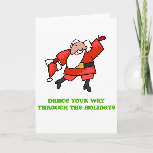 Cartes Pour Fêtes Annuelles Danse de DanceChick Père Noël (Devant)