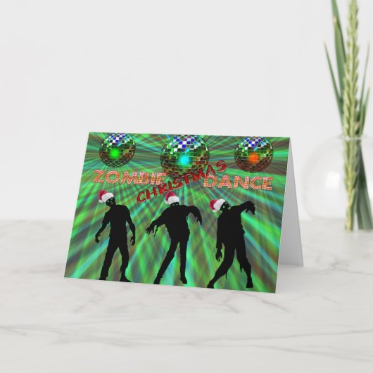 Cartes Pour Fêtes Annuelles Danse de Zombie Christmas (Devant)