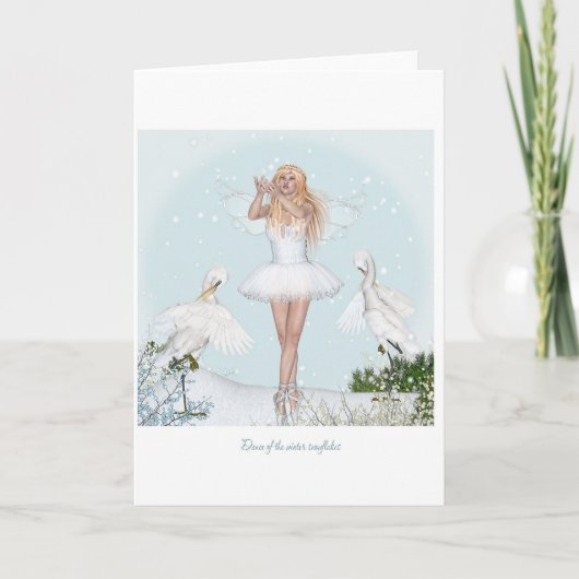 Cartes Pour Fêtes Annuelles Danse des flocons d'hiver (Devant)