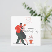 Cartes Pour Fêtes Annuelles Danse Figure Saint-Valentin (Debout devant)
