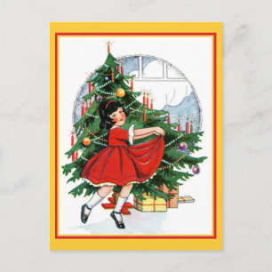 Cartes Pour Fêtes Annuelles Danser autour de l'arbre de Noël