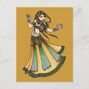 Cartes Pour Fêtes Annuelles Danseur du ventre de la tribu