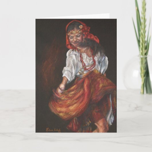 Cartes Pour Fêtes Annuelles Danseur gitan (Devant)