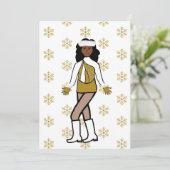 Cartes Pour Fêtes Annuelles Danseur Gold Snow (Debout devant)
